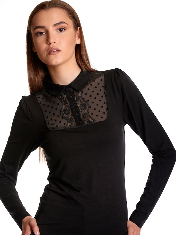 Nastrovje Potsdam Vive Maria Montmartre Black Damen Langarmshirt Schwarz Allover