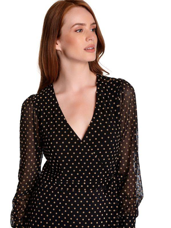 Nastrovje Potsdam Vive Maria Montmartre Damen Wickelkleid Schwarz Allover