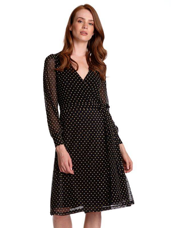 Nastrovje Potsdam Vive Maria Montmartre Damen Wickelkleid schwarz allover