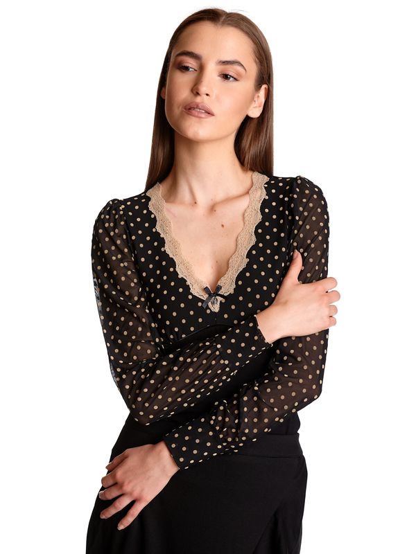 Nastrovje Potsdam Vive Maria Montmartre Love Damen Langarmshirt Schwarz Allover