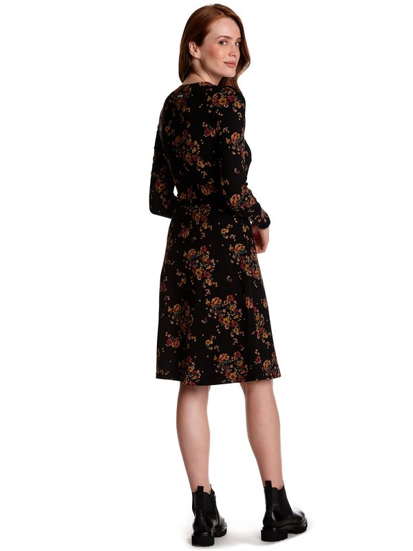 Nastrovje Potsdam Vive Maria My Diary Flower Damen A-Linien-Kleid Schwarz Allover