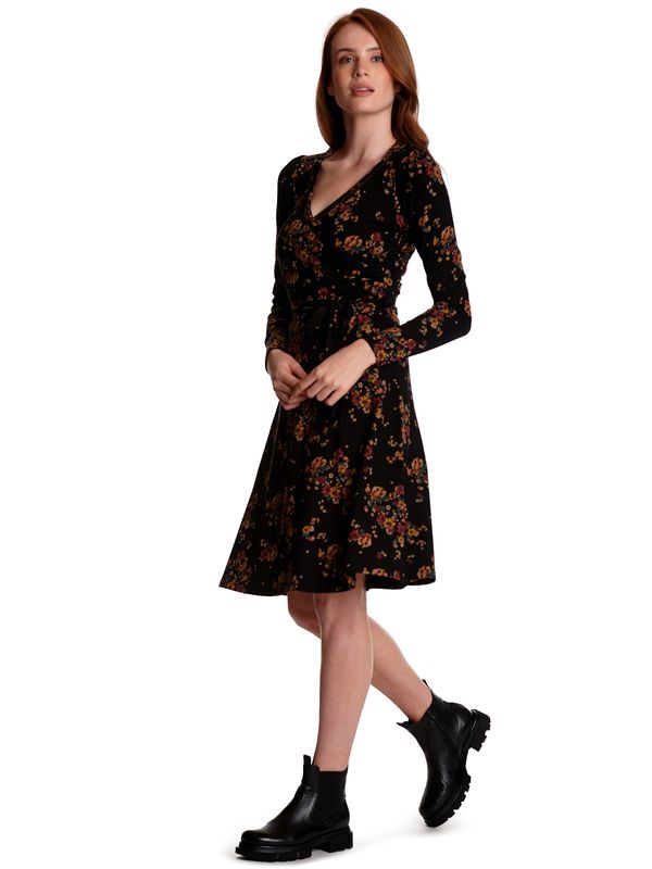 Nastrovje Potsdam Vive Maria My Diary Flower Damen A-Linien-Kleid Schwarz Allover