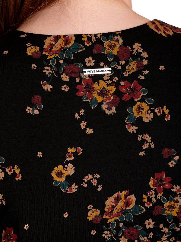 Nastrovje Potsdam Vive Maria My Diary Flower Damen A-Linien-Kleid Schwarz Allover
