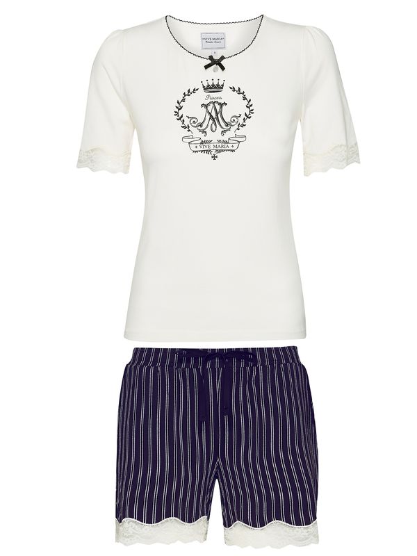 Nastrovje Potsdam Vive Maria My Princess Damen Pyjama Creme/schwarz Allover
