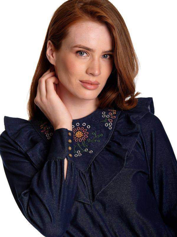 Nastrovje Potsdam Vive Maria Nevada Denim Damen A-Linien-Kleid Blau