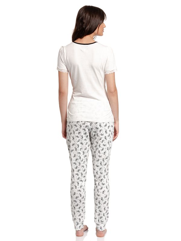 Nastrovje Potsdam Vive Maria Nostalgie Ripp Damen Pyjama Creme/allover