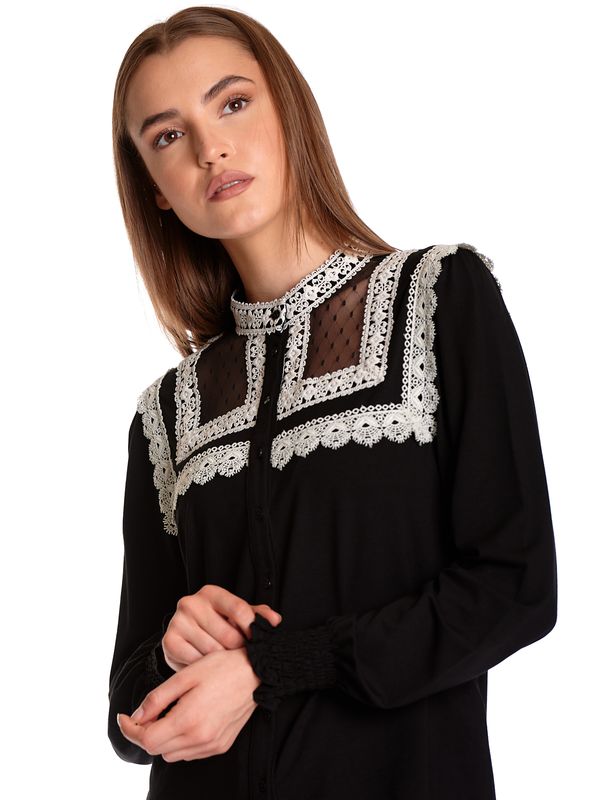 Nastrovje Potsdam Vive Maria Nuit Francaise Damen Langarmbluse Schwarz