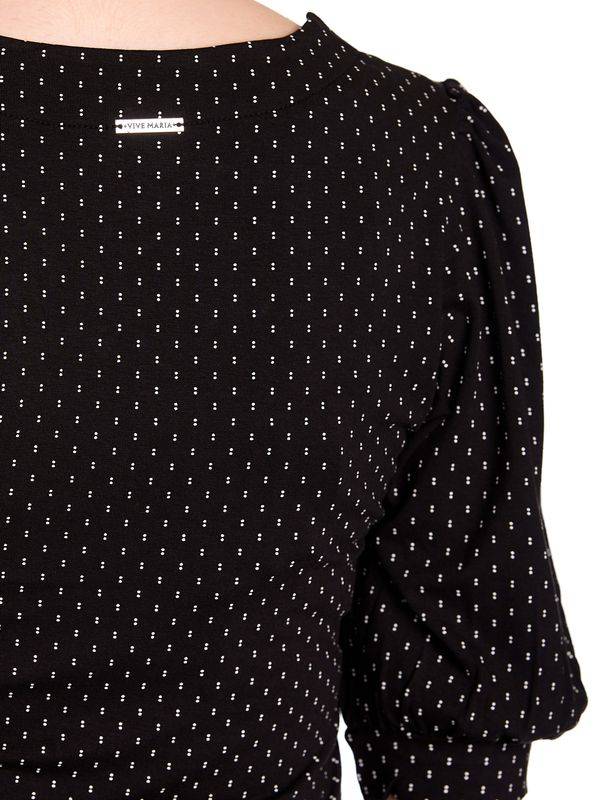 Nastrovje Potsdam Vive Maria Paris Girl Damen 3/4-Arm-Shirt Schwarz Allover