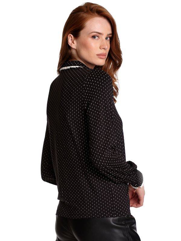 Nastrovje Potsdam Vive Maria Paris Love Damen Langarmbluse Schwarz Allover