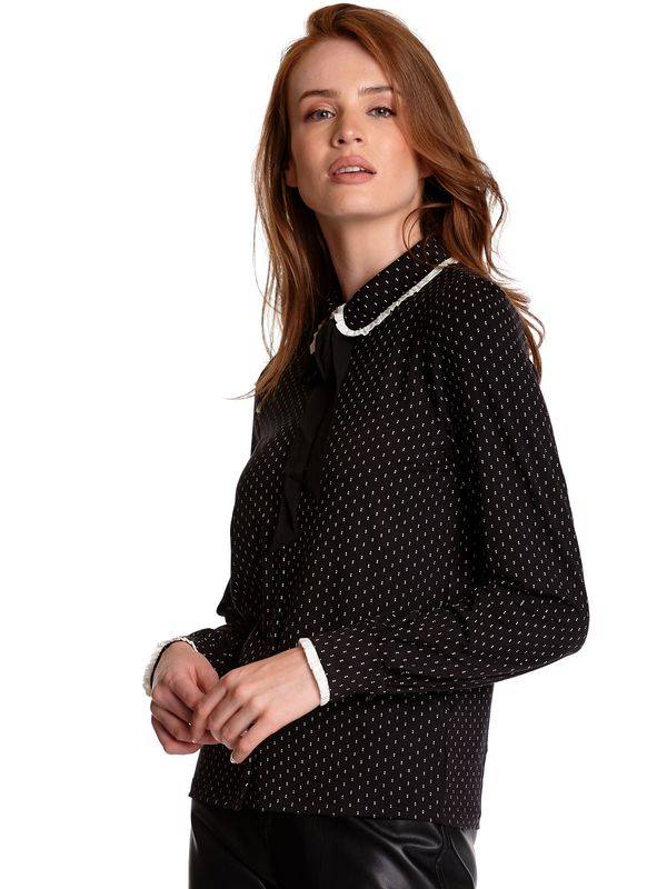 Nastrovje Potsdam Vive Maria Paris Love Damen Langarmbluse Schwarz Allover