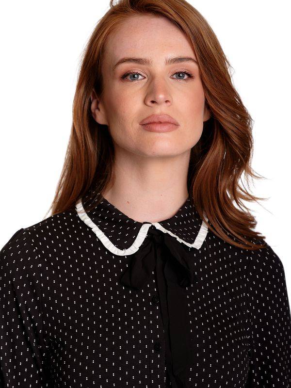 Nastrovje Potsdam Vive Maria Paris Love Damen Langarmbluse Schwarz Allover