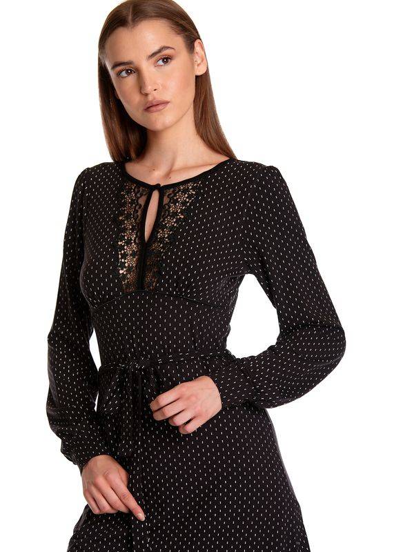 Nastrovje Potsdam Vive Maria Paris Tea Time Damen A-Linien-Kleid Schwarz Allover