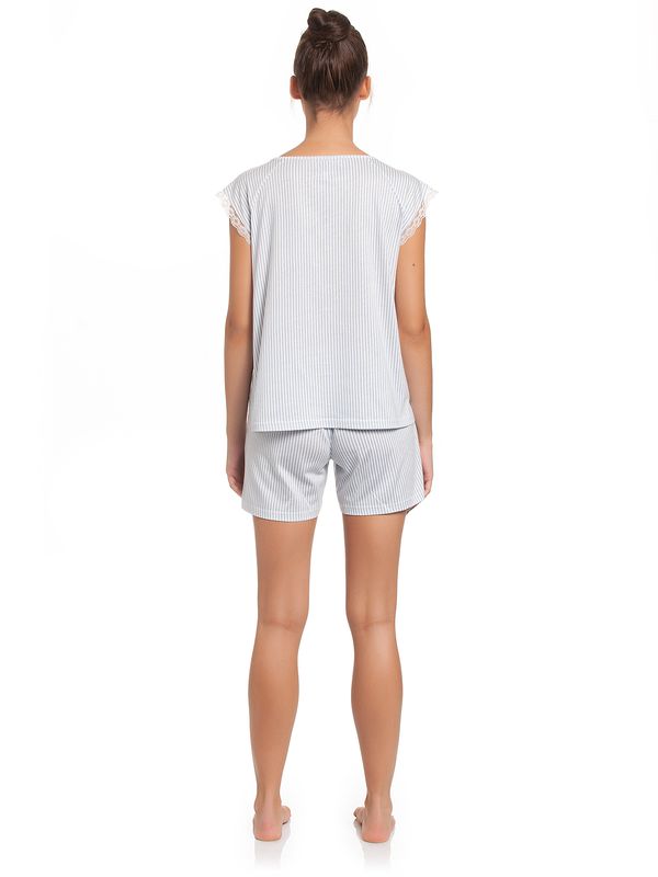 Nastrovje Potsdam Vive Maria Penelope Summer Damen Pyjama Blau Allover