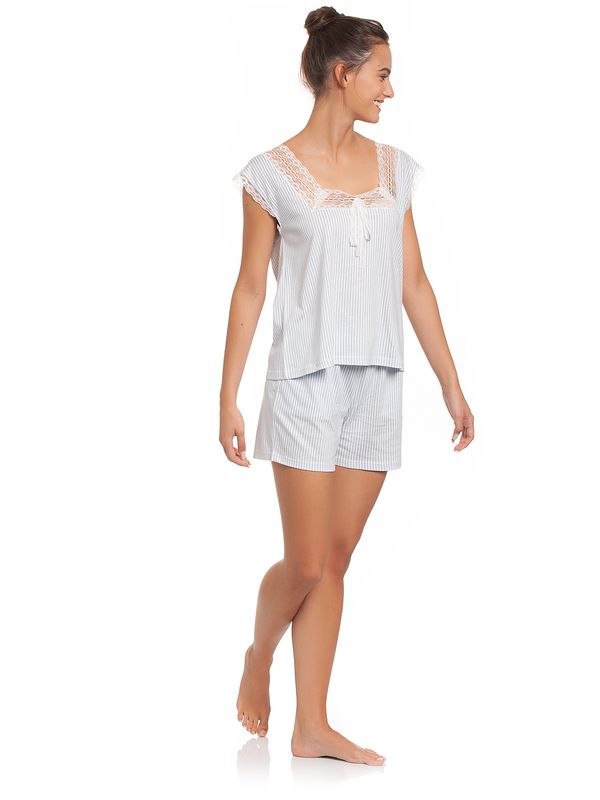 Nastrovje Potsdam Vive Maria Penelope Summer Damen Pyjama Blau Allover