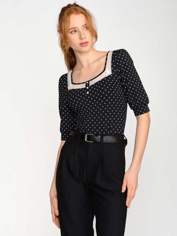 Nastrovje Potsdam Vive Maria Petite Èmelie Damen T-Shirt Schwarz Allover