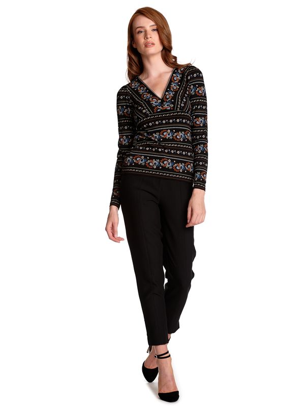 Nastrovje Potsdam Vive Maria Poetry Flower Damen Langarmshirt Schwarz Allover