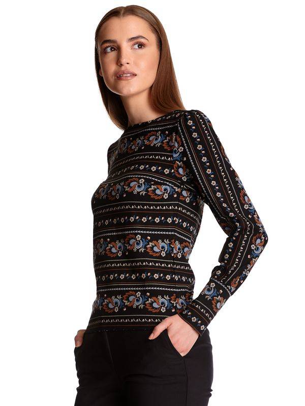 Nastrovje Potsdam Vive Maria Poetry Girl Damen Langarmshirt Schwarz Allover