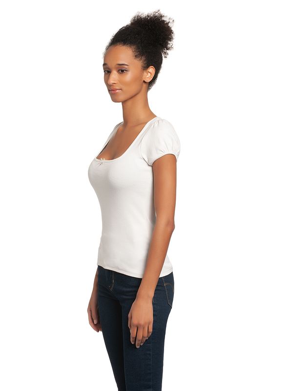 Nastrovje Potsdam Vive Maria Princess Rib Damen T-Shirt Creme