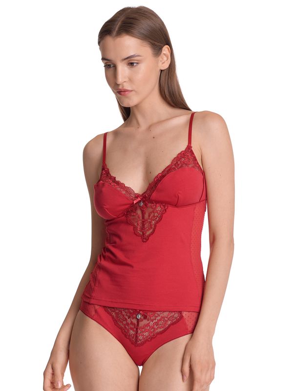 Nastrovje Potsdam Vive Maria Red Boudoir Damen Wäscheset: Top Mit Panty Rot