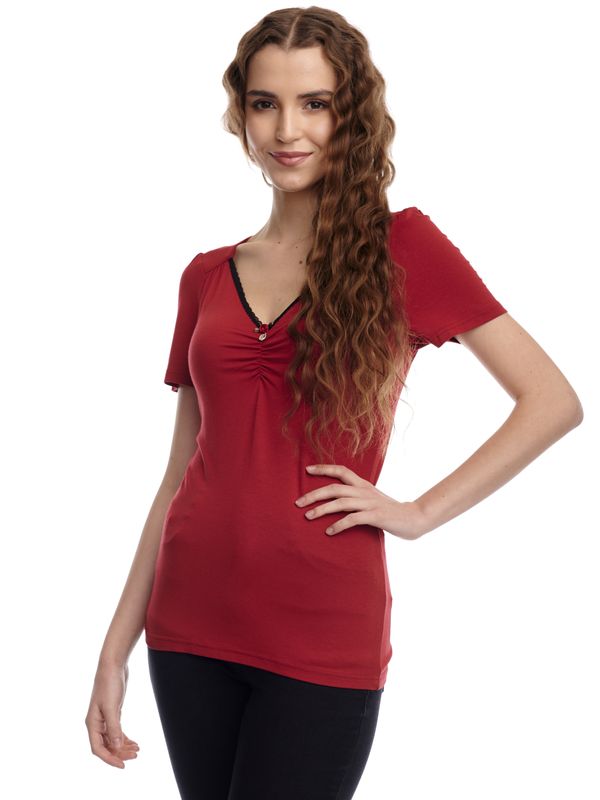 Nastrovje Potsdam Vive Maria Red Lilly Damen T-Shirt Rot