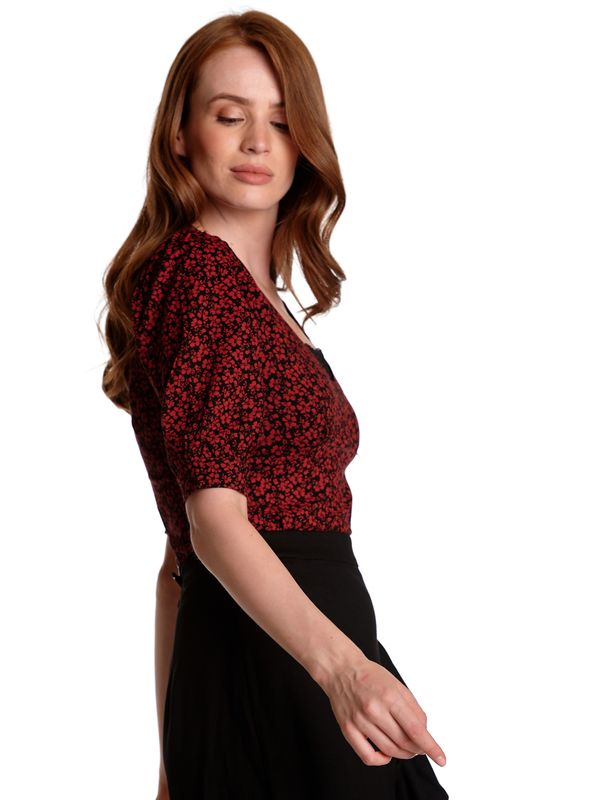 Nastrovje Potsdam Vive Maria Red Passion Damen 3/4-Arm-Shirt Schwarz Allover