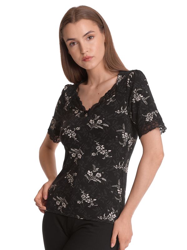 Nastrovje Potsdam Vive Maria Reverie Lace Damen Spitzenshirt Schwarz Allover