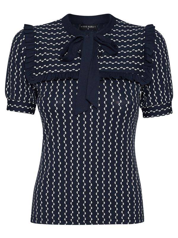 Nastrovje Potsdam Vive Maria Romantic Sailor Damen Blusenshirt Blau Allover
