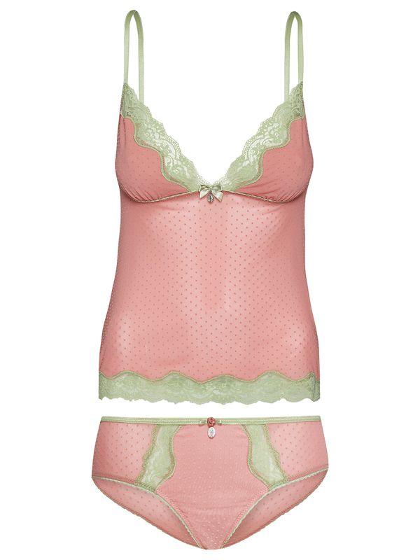 Nastrovje Potsdam Vive Maria Rose & Pistache Damen Wäscheset: Top Mit Panty Lightpink