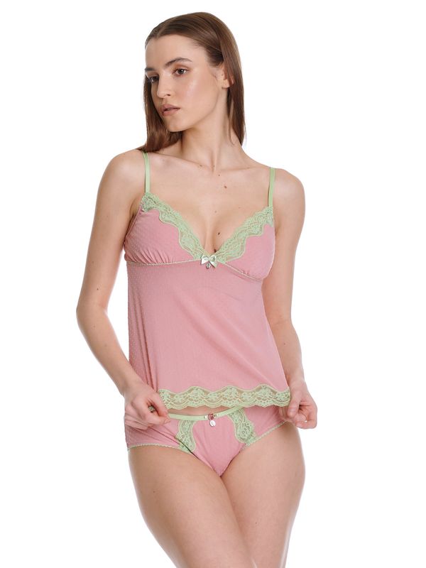 Nastrovje Potsdam Vive Maria Rose & Pistache Damen Wäscheset: Top mit Panty lightpink