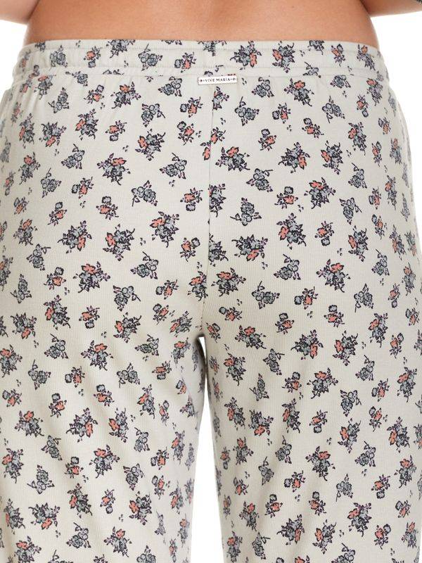 Nastrovje Potsdam Vive Maria Sugar Babe Damen Pyjama Hellgrau Allover