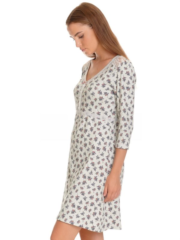 Nastrovje Potsdam Vive Maria Sugar Boudoir Damen Nachthemd Hellgrau Allover