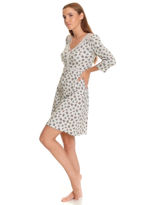 Nastrovje Potsdam Vive Maria Sugar Boudoir Damen Nachthemd Hellgrau Allover
