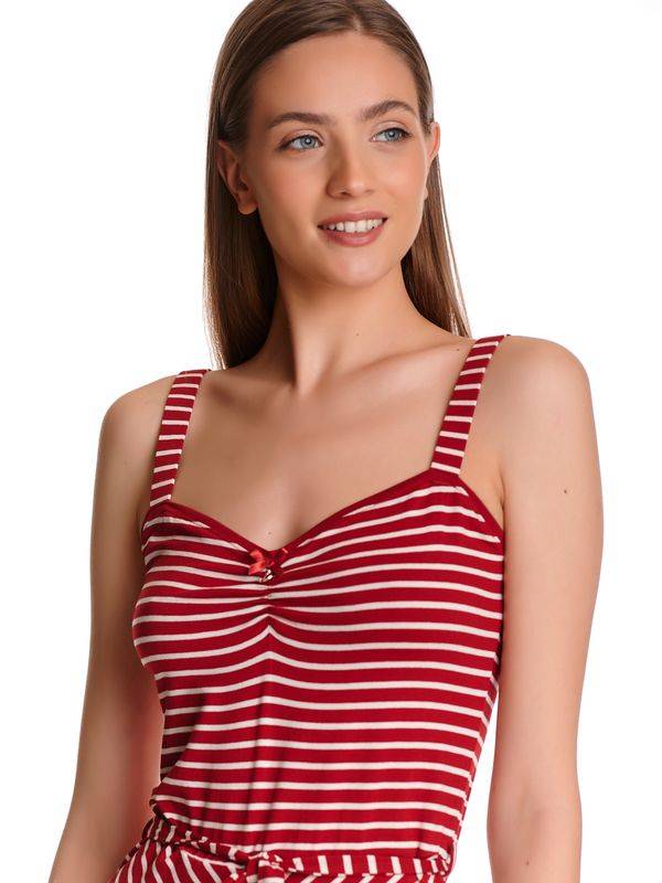 Nastrovje Potsdam Vive Maria Summer Capri Damen Trägerkleid Rot Allover