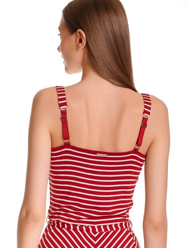 Nastrovje Potsdam Vive Maria Summer Capri Damen Trägerkleid Rot Allover