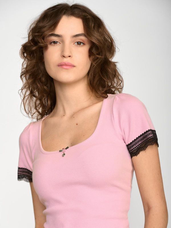 Nastrovje Potsdam Vive Maria Sweet Cropped Shirt Damen T-Shirt Rosa