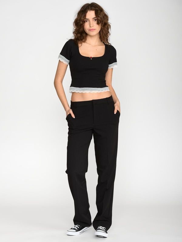 Nastrovje Potsdam Vive Maria Sweet Cropped Shirt Damen T-Shirt Schwarz