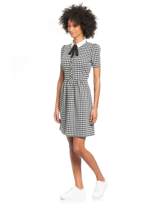 Nastrovje Potsdam Vive Maria Sweet Vichy Damen Blusenkleid Schwarz/creme