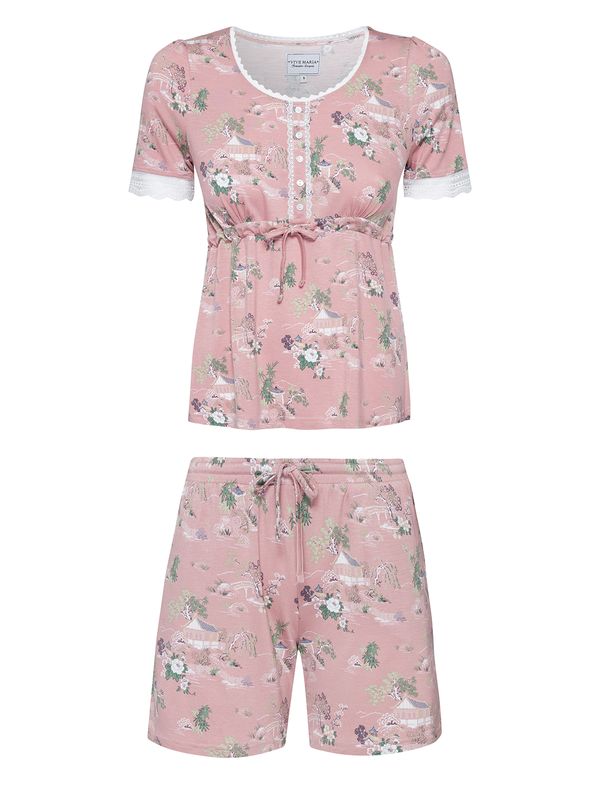 Nastrovje Potsdam Vive Maria Teahouse Rose Damen Pyjama Lightpink Allover
