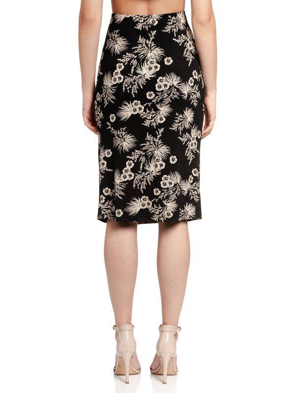 Nastrovje Potsdam Vive Maria Tropical Hawaii Damen Bleistiftrock Schwarz Allover