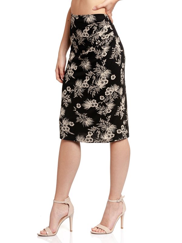 Nastrovje Potsdam Vive Maria Tropical Hawaii Damen Bleistiftrock Schwarz Allover