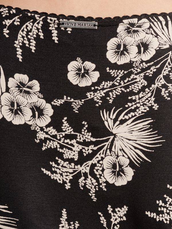 Nastrovje Potsdam Vive Maria Tropical Hawaii Damen T-Shirt Schwarz Allover