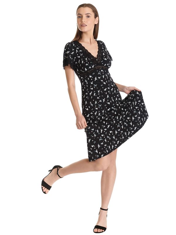 Nastrovje Potsdam Vive Maria Valérie In Paris Damen A-Linien-Kleid Schwarz Allover