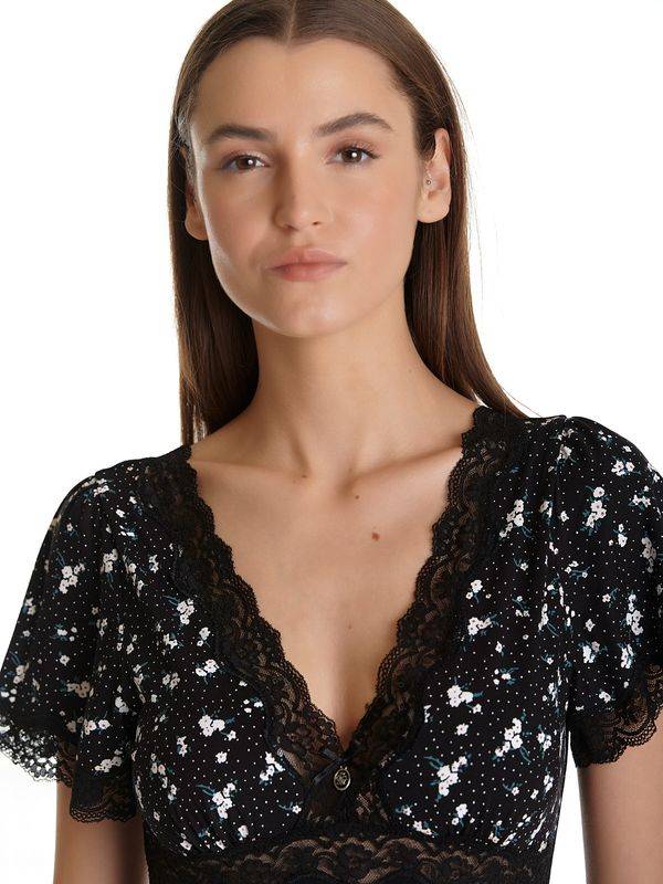 Nastrovje Potsdam Vive Maria Valérie In Paris Damen T-Shirt Schwarz Allover