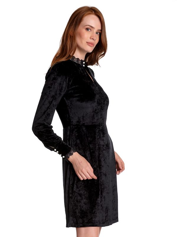 Nastrovje Potsdam Vive Maria Velvet Dream Damen Blusenkleid Schwarz