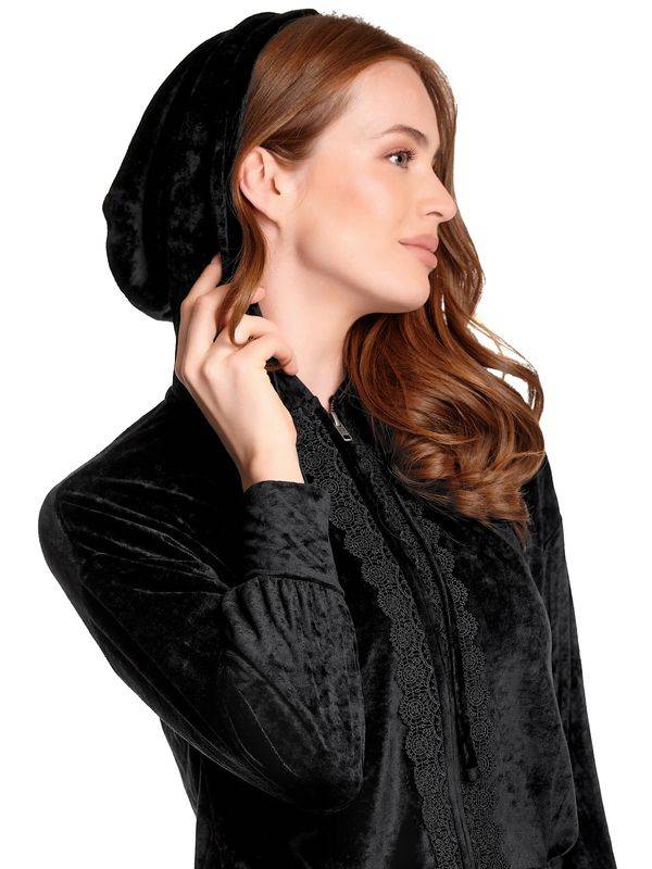 Nastrovje Potsdam Vive Maria Velvet Dream Damen Kapuzensweatjacke Schwarz