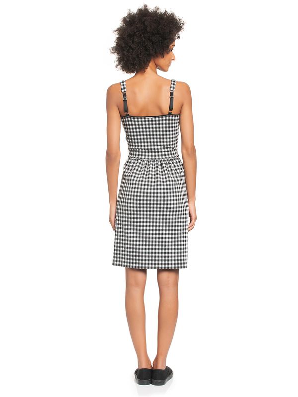 Nastrovje Potsdam Vive Maria Vichy Summer Damen Trägerkleid Schwarz/creme