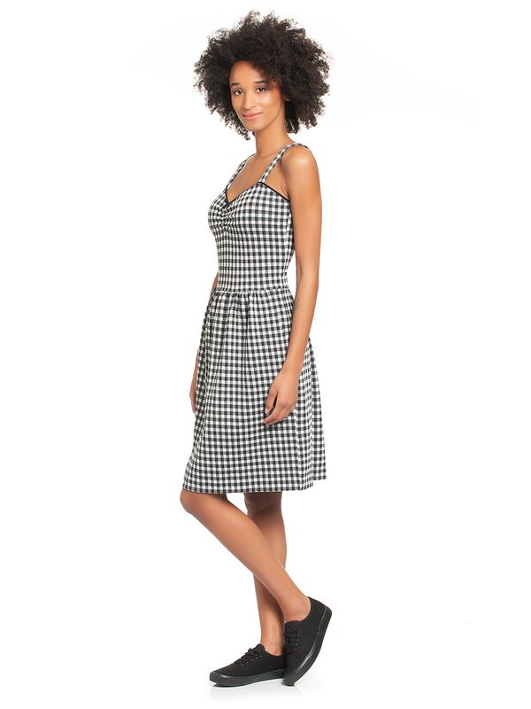 Nastrovje Potsdam Vive Maria Vichy Summer Damen Trägerkleid Schwarz/creme