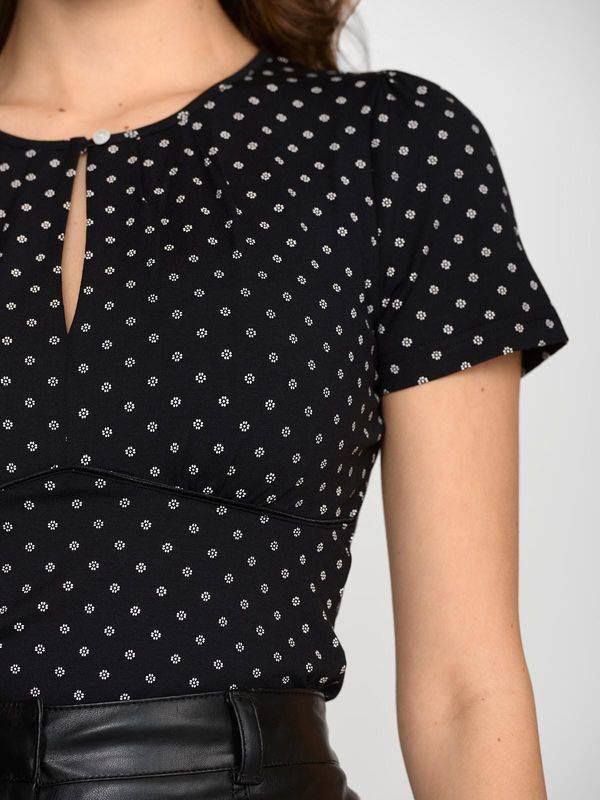 Nastrovje Potsdam Vive Maria Vintage Èmelie Damen T-Shirt Schwarz Allover