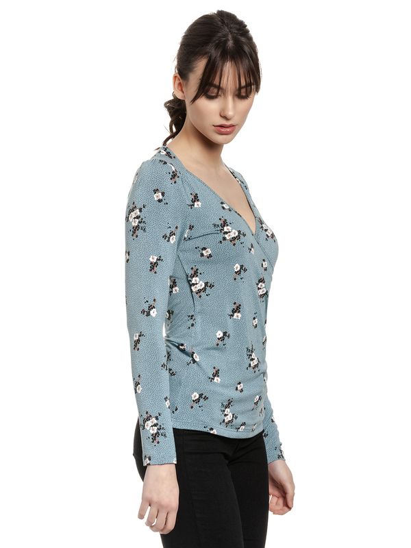 Nastrovje Potsdam Vive Maria Waiting For You Damen Langarmshirt Blau Allover