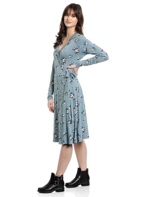 Nastrovje Potsdam Vive Maria Waiting For You Damen Wickelkleid Blau Allover